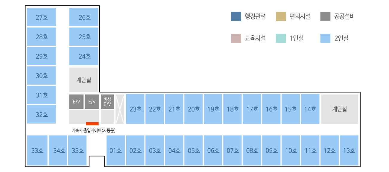 4층~13층 안내도